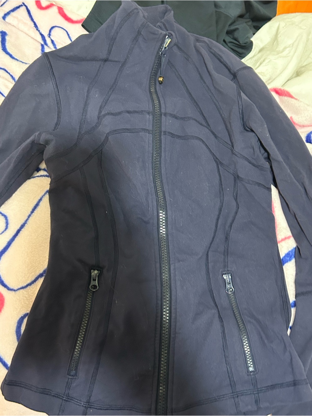 lululemon athletica Navy Zip-Up Utility Jacket